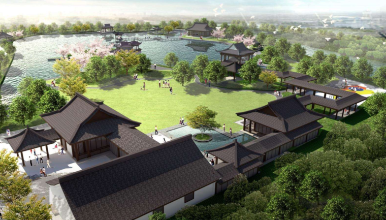 小镇设计规划资料下载-[浙江]嘉兴滨河湿地小镇景观规划设计方案