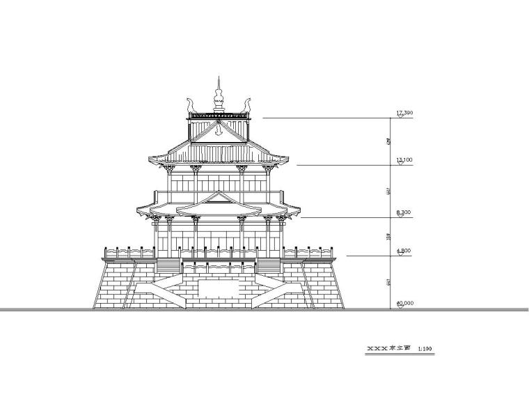 [浙江]城市广场观景阁景观设计施工图-3-Model