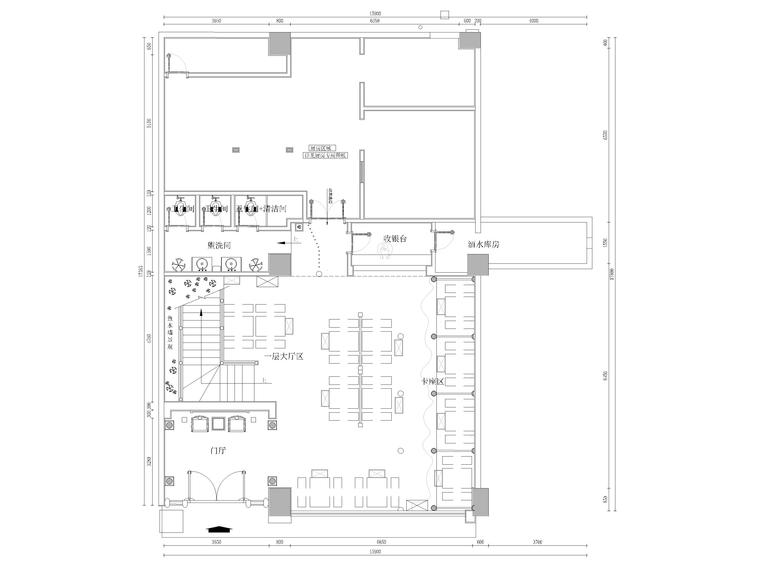 [深圳]宝安421㎡小龙坎火锅店装修施工图