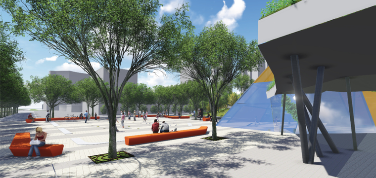 活力广场区效果图