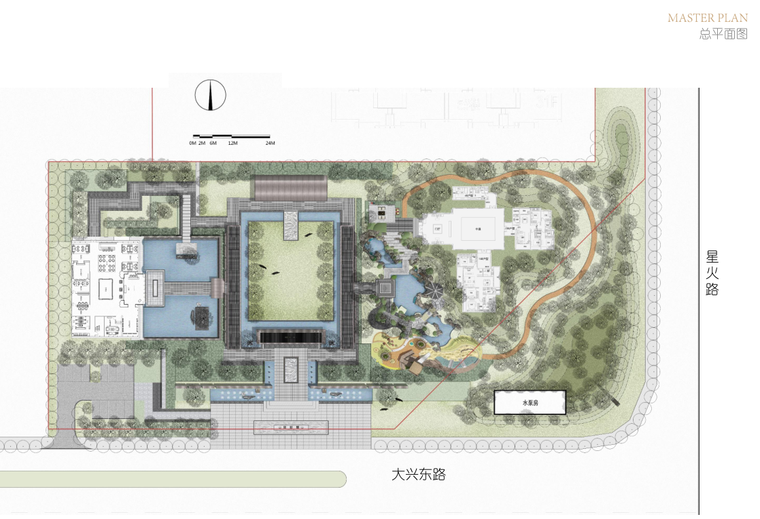 [陕西]西安40亩新中式风艺术住宅景观方案-总平面图