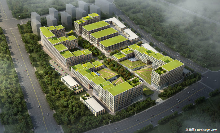 现代研发楼设计资料下载-[郑州]现代科技特色研发办公空间景观方案
