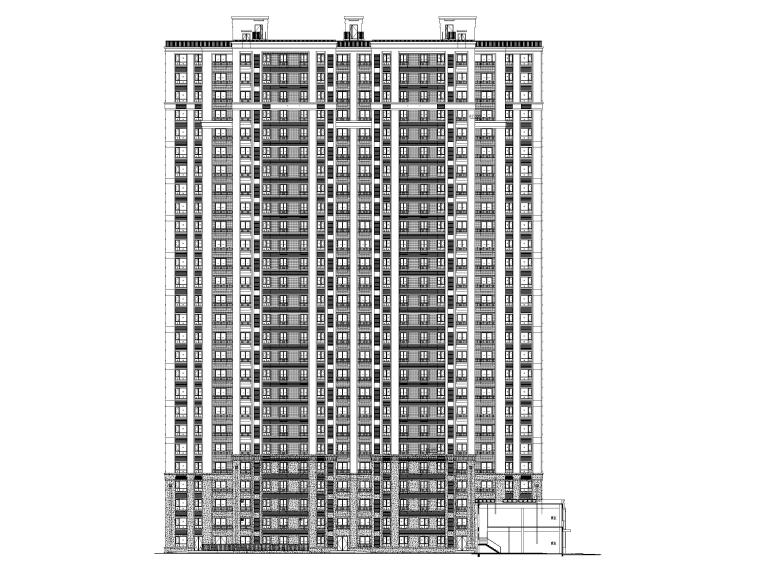 两电梯高层住宅户型平面图资料下载-华夏幸福基业孔雀城多高层住宅建筑施工图