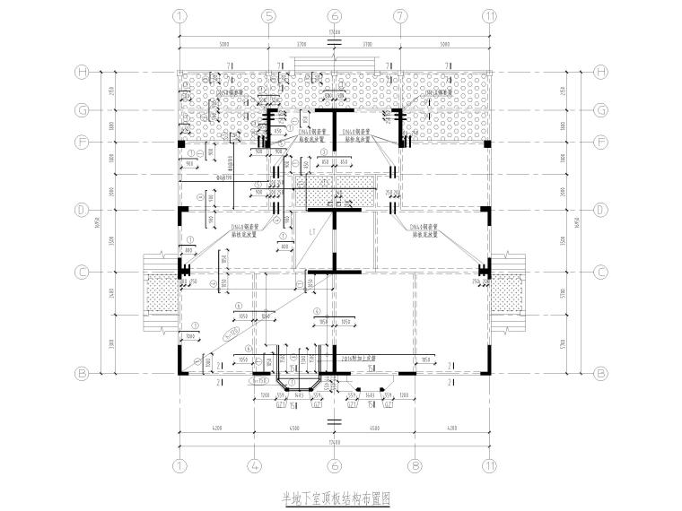 3层剪力墙施工图资料下载-[营口]3层框架剪力墙结构别墅结构施工图