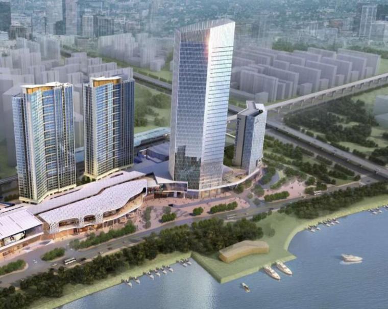 三层现代商业资料下载-[广东]珠海滨江现代风格商业景观方案设计