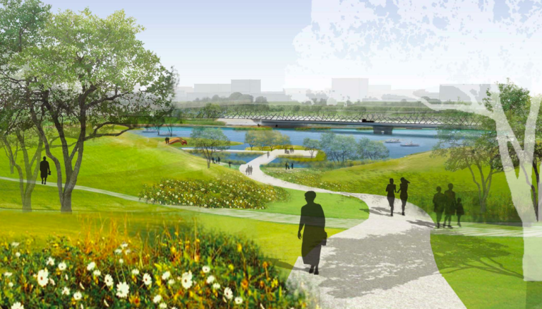 西安汉溪湖公园设计资料下载-[西安]休闲健身城市综合公园景观设计方案