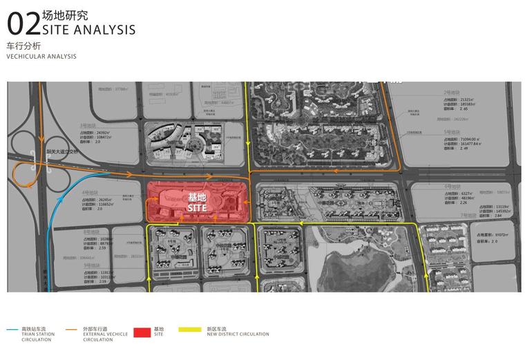[广东]中宇广场现代风商业景观方案设计汇报-车行分析
