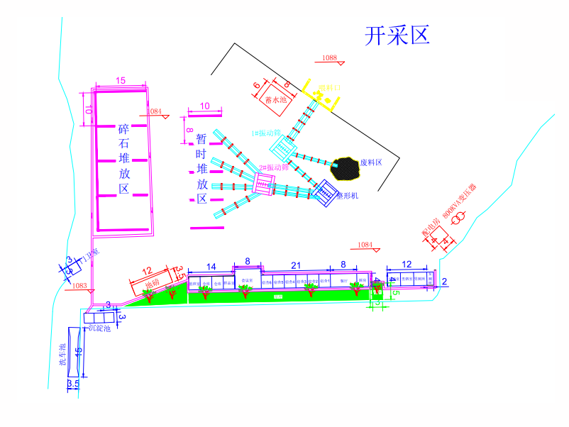 石子厂设备布局图图片