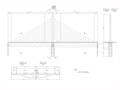[吉林]城市二级公路两跨独塔斜拉桥设计图