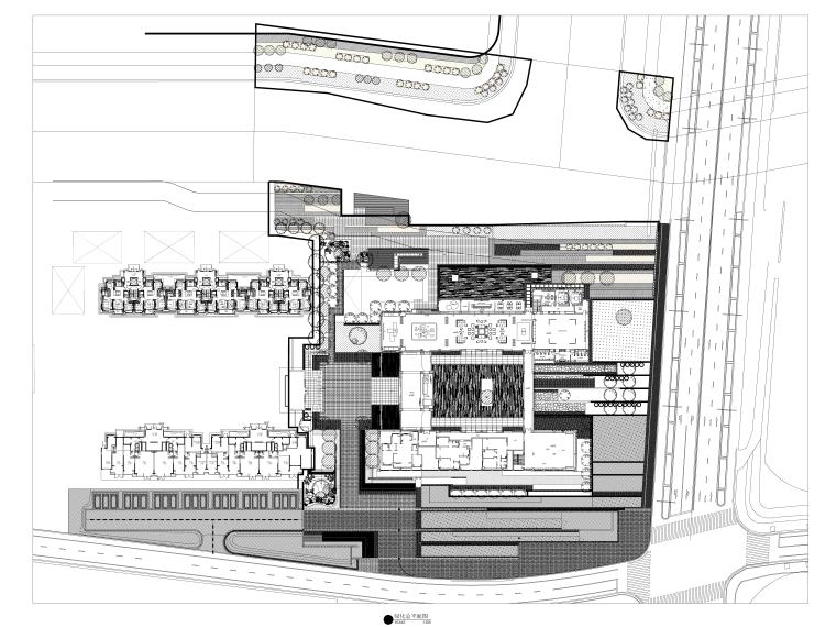 景墙logo施工资料下载-[上海]新中式人居示范区景观CAD施工图+SU