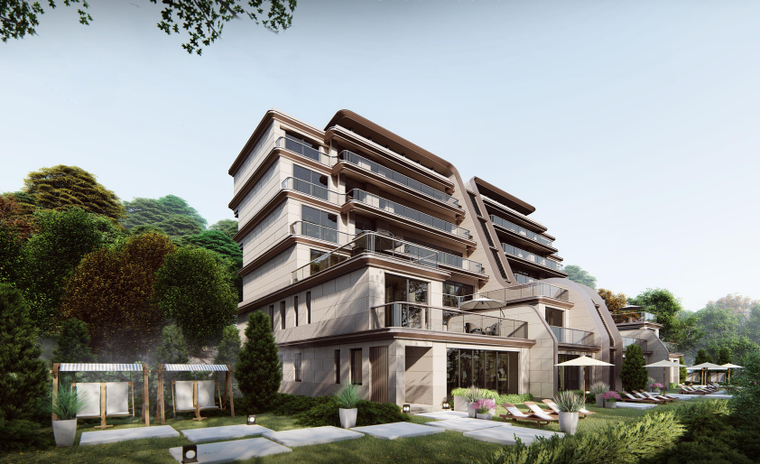 重庆滨江低密度山地高层社区景观及外立面