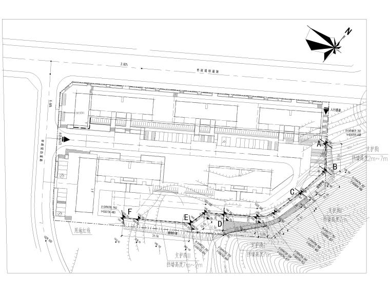 挡土墙大样图dwg资料下载-[普洱]永久性挡土墙设计施工图2015（CAD）