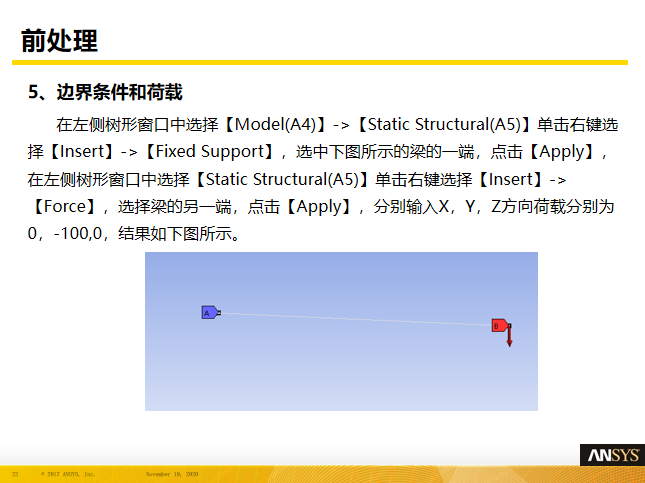 深梁的设计计算资料下载-ANSYS悬臂深梁弯曲分析PPT(33页)