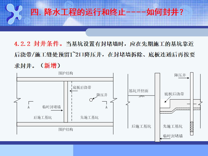 降水封井条件