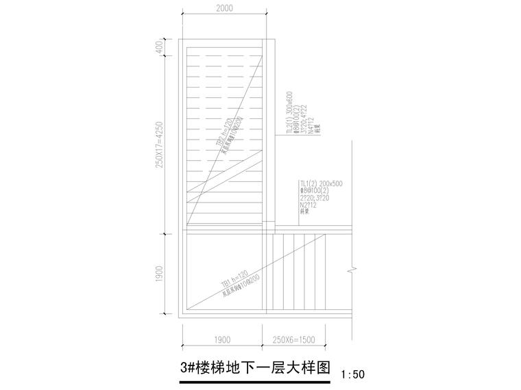 [温州]2层钢框架结构体验馆全套施工图2017-楼梯结构大样图