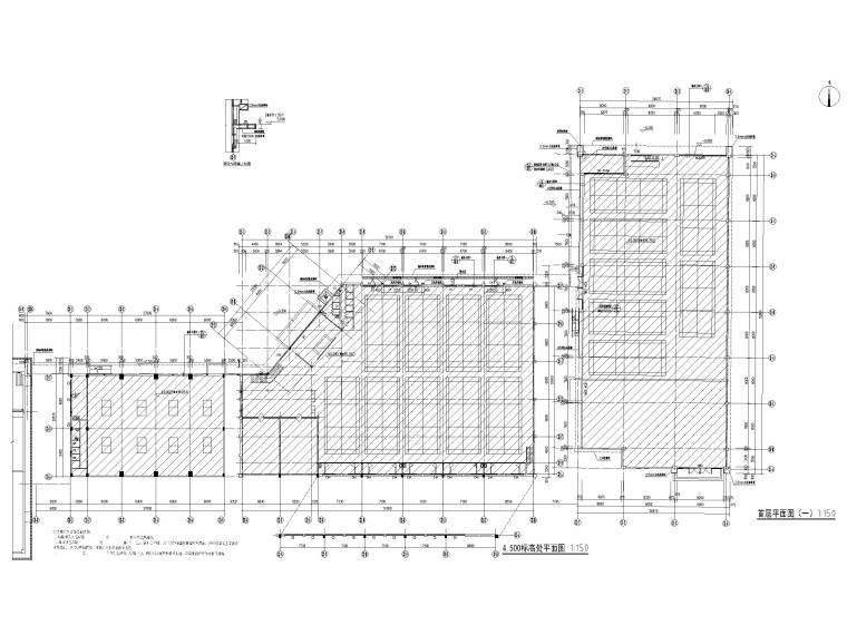 [广东]二层框架结构综合训练馆建筑竣工图-首层平面图