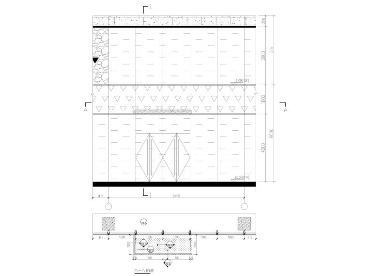 铝板雨棚图cad资料下载-防坠落铝板雨棚节点大样图（CAD）