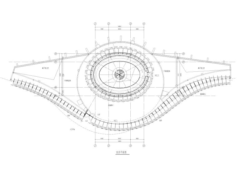 售楼部建筑设计图纸资料下载-[广州]单层售楼部玻璃幕墙施工图2018