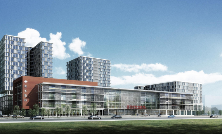 三级甲等滨海医院 入口广场效果图3