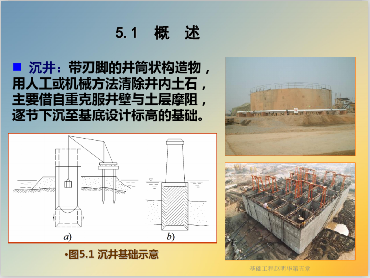 地连墙照片资料下载-基础沉井地连墙讲义课件(49页)