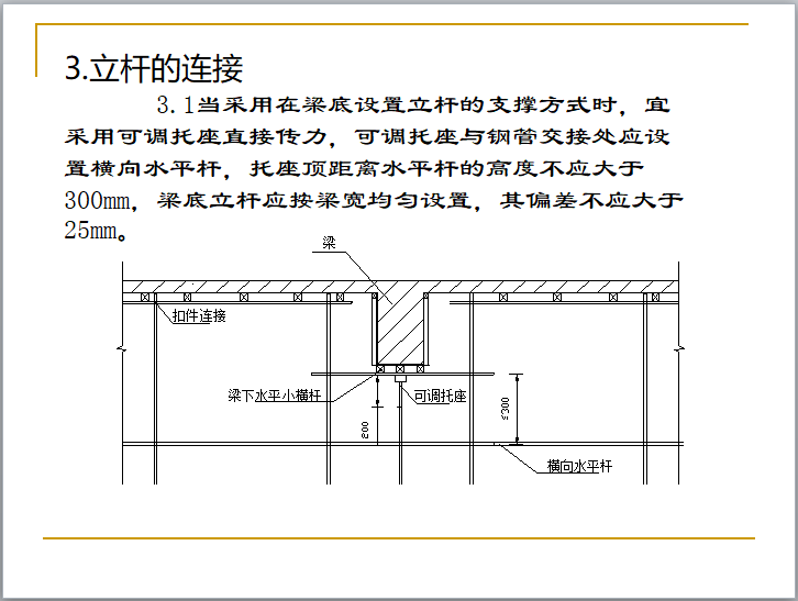 桥梁支架施工安全管理培训（165页）-立杆的连接