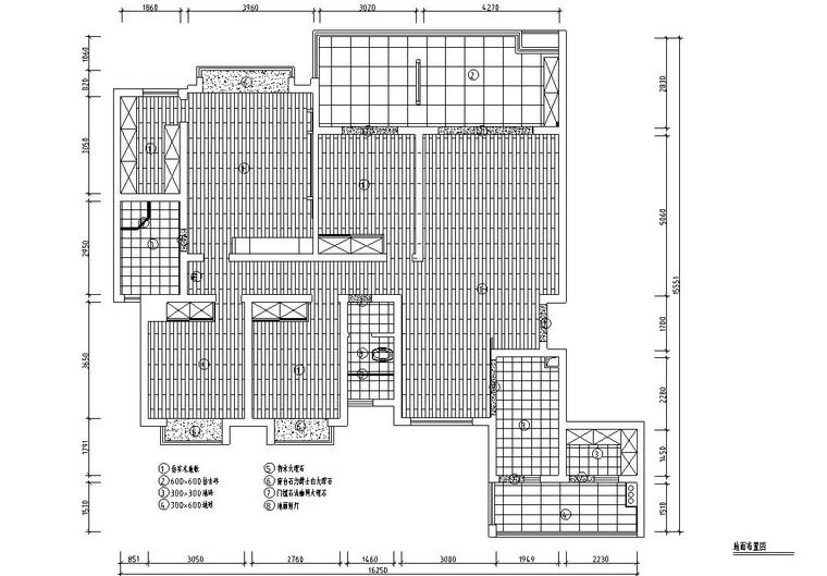 滿庭芳中式風(fēng)格三居室住宅裝修施工圖設(shè)計(jì)