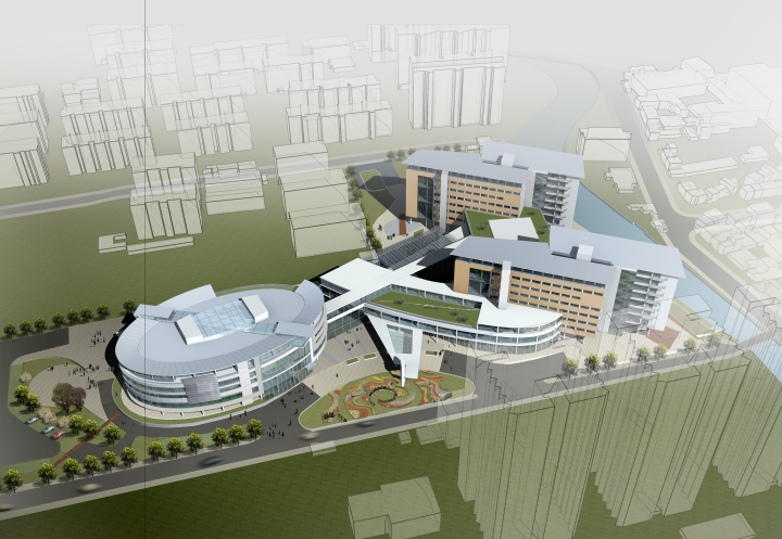 附属医院绿地景观设计资料下载-[上海]某知名大学附属医院景观及建筑设计