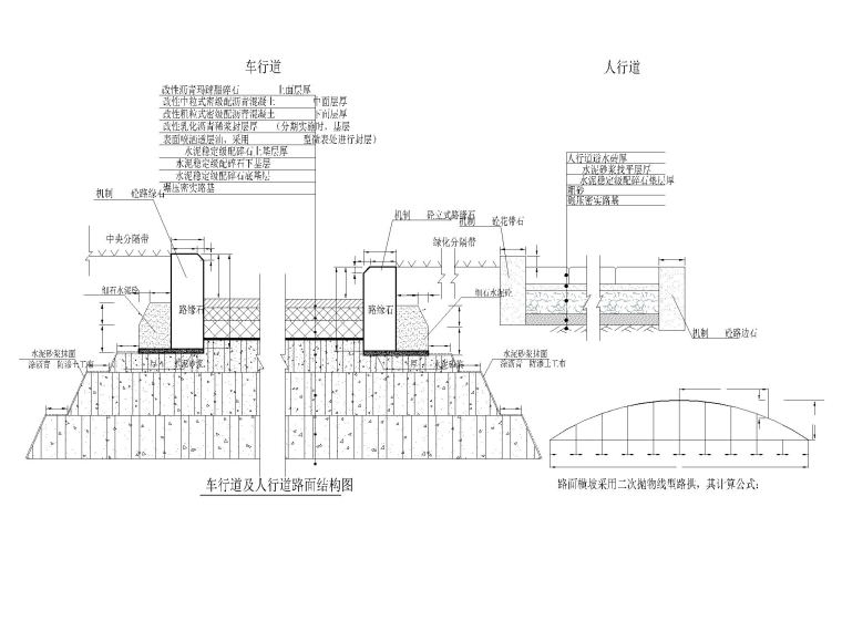 工程设计图资料下载-[重庆]双向六车道道路工程施工设计图