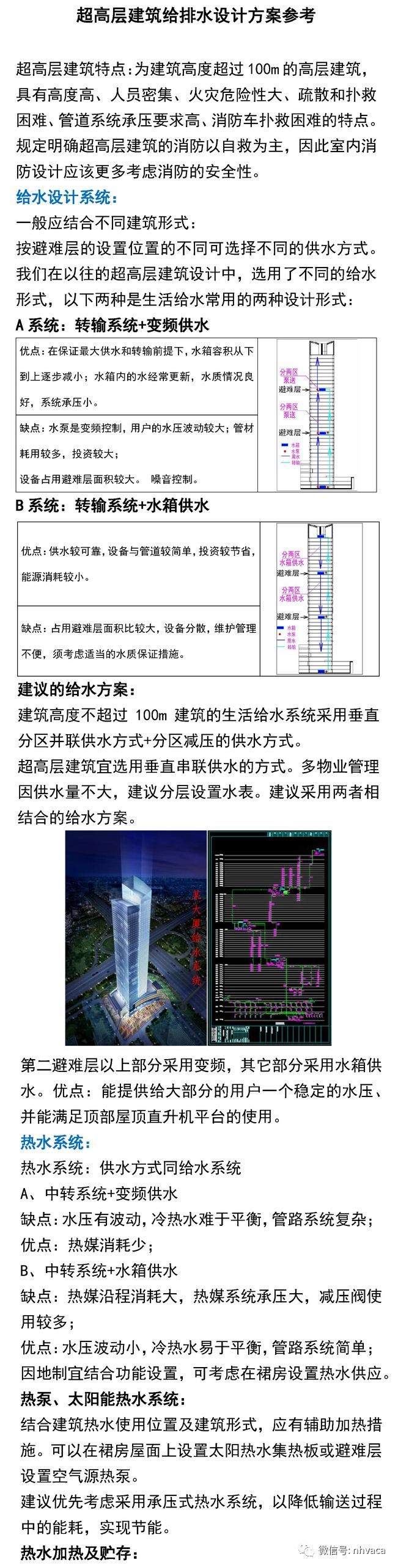 高层给排水设计方案资料下载-超高层建筑给排水设计方案参考