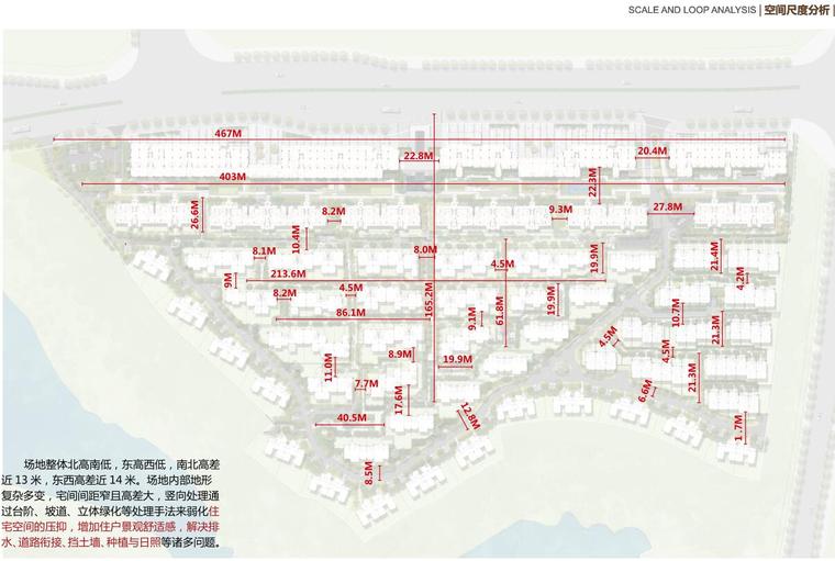 [重庆]精致典雅新东方主义住宅景观方案设计-空间尺度分析