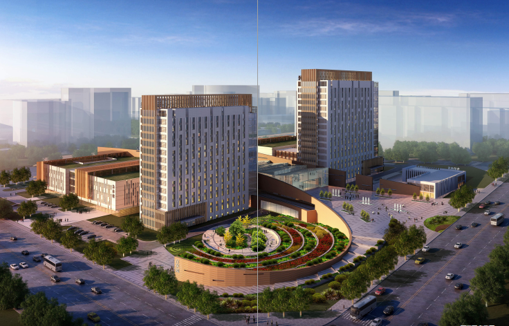 [西安]三级中医医院景观及建筑迁建项目-医院疗养景观-筑龙园林景观论