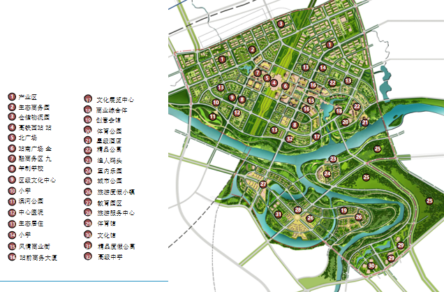 江西城市新中心综合交通枢纽周边景观设计-城市规划景观设计-筑龙园林