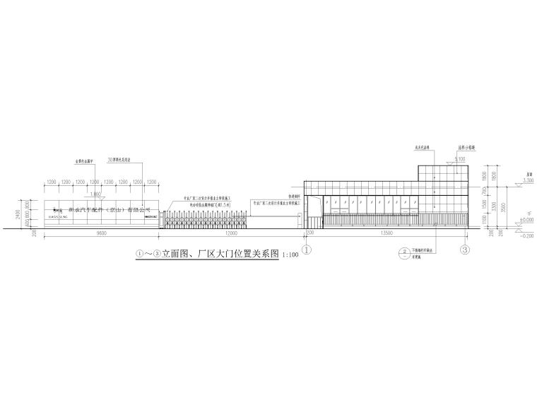 [荆门]单层框架结构门卫室全套图纸2017-建筑立面图