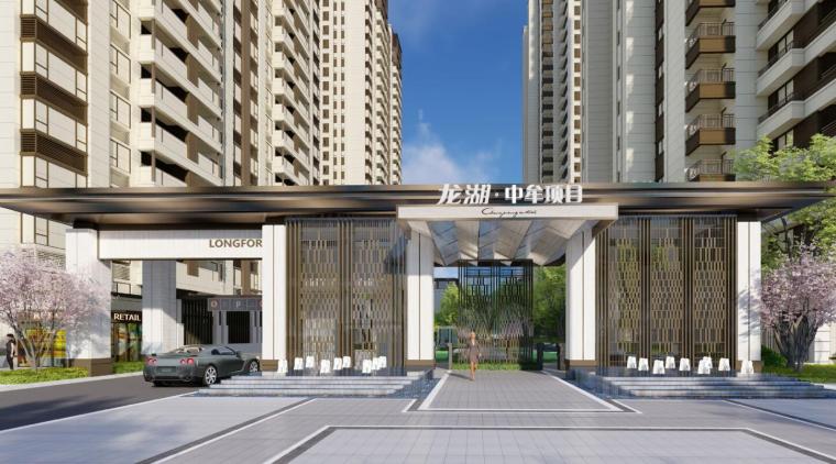 住宅优化方案资料下载-[河南] 新中式现代风住宅景观方案设计