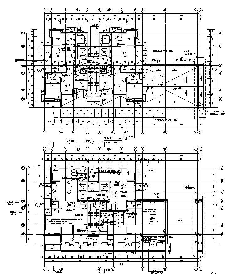 住宅结构建筑施工图纸资料下载-26层剪力墙住宅混凝土结构施工图CAD含建筑