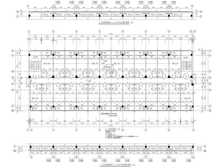 [荆门]5层框架结构员工宿舍楼全套图纸2017-建筑平面图