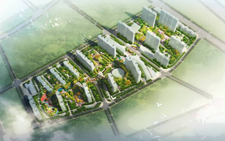 居住区住宅景观设计模型资料下载-[北京]军队安置住房居住区景观设计方案