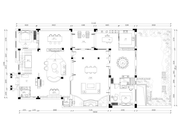 5层别墅模型资料下载-[杭州]800m²二层五居现代别墅施工图+3D模型