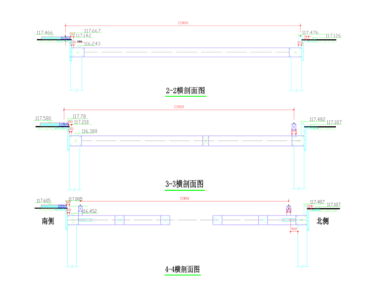 地下三层岛式车站门吊基础施工方案2018-龙门吊基础平剖图