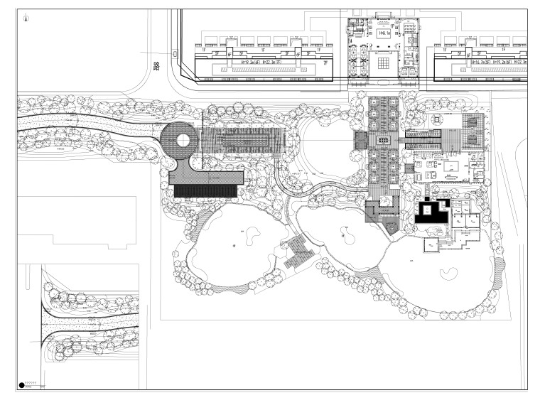 景观示范区施工图cad资料下载-杭州新中式高档居住公馆示范区CAD施工图