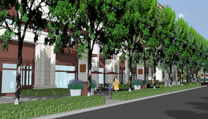 沿街商业效果图