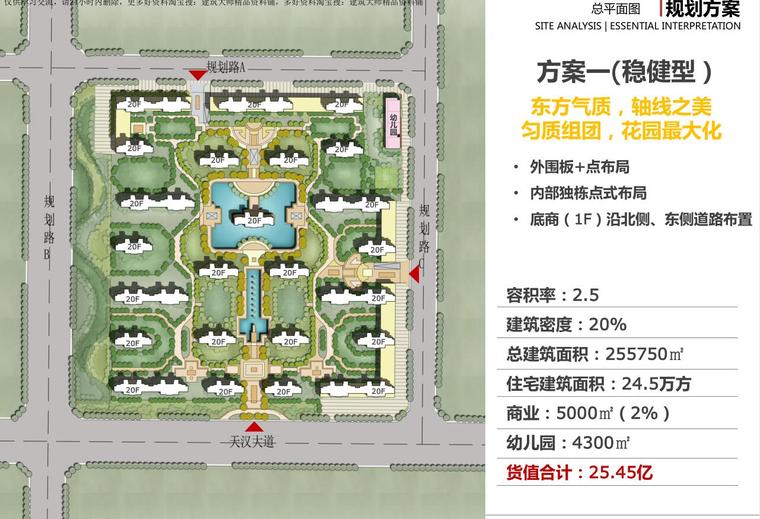 [陕西]西安国际化高层+洋房住宅建筑方案-总平面图