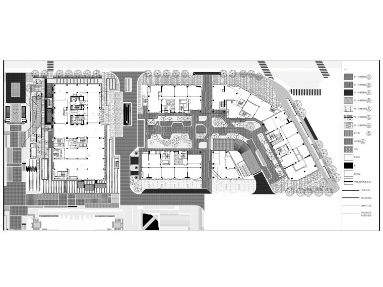 公寓设计总平面资料下载-[上海]现代酒店公寓办公区景观设计施工图