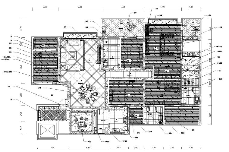 su整体家居资料下载-欧陆风格三居室整体家居施工图设计