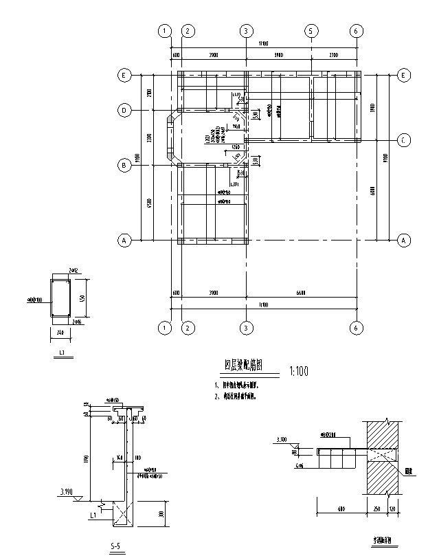 济南三层砖混结构别墅施工图CAD含建筑图-砌体结构施工图-筑龙结构设计论坛