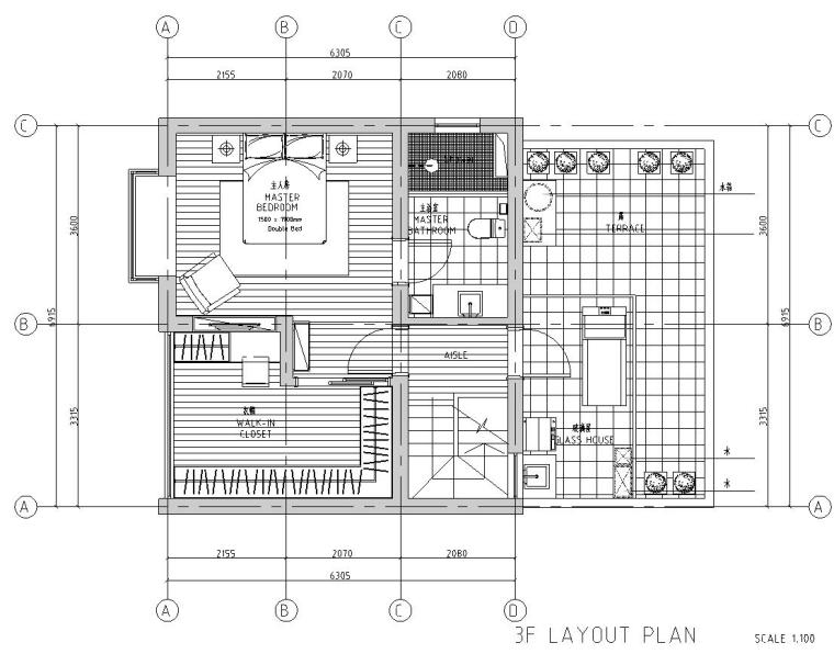 欧美田园装修施工图资料下载-欧美风格4层二居室住宅装修施工图设计