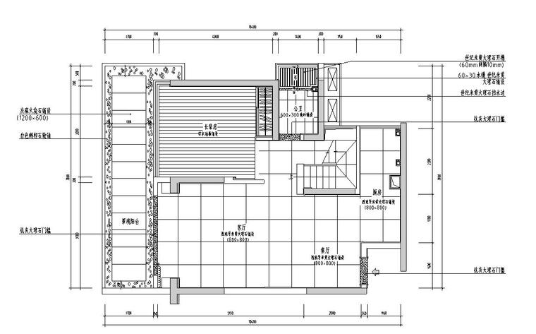 现代风二层二居室样板房住宅装修施工图设计