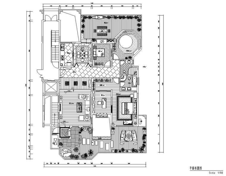 样板房装修工艺资料下载-东南亚风三居室户型样板房装修施工图设计