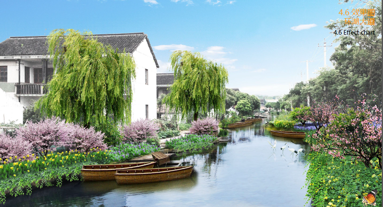 水岸植物景观效果图