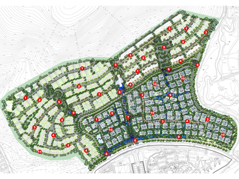 住宅小区采暖设计方案资料下载-[海南]东南亚风格住宅区景观概念设计方案